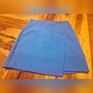 H&M Blue Mini Skirt with Metal Accents